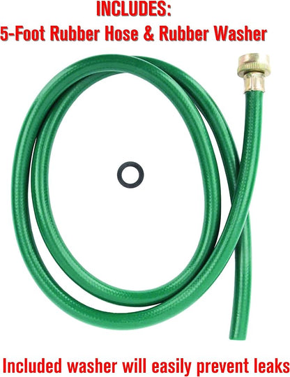 LDR Industries 504 1300 Garden Dehumidifier Drain Hose, 5ft, Green Rubber Finish, 5', 5 Feet