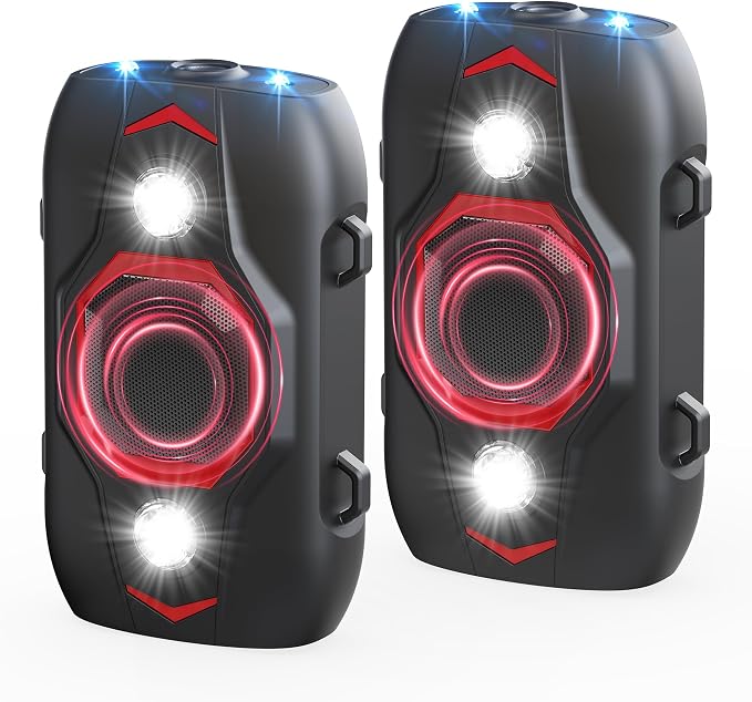 Ultrasonic Rodent Repeller for Car, Under Hood Mouse Repellent with 4 LED Strobe Lights – Battery, USB & Engine Powered, Drives Rats, Mice & Squirrels from Vehicles, Warehouses, Garages