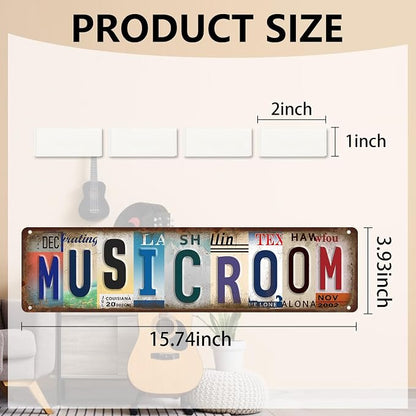 Music Posters, Wall Decor Posters for Room Aesthetic, Metal Signs Vintage Music Wall Art for Rec Room Bedroom Studio Coffee Bar