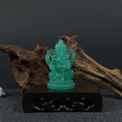 Lord Ganesha Buddha Statue - Elephant God Sculptures Ganesh Figurines | Man-Made Stone Home Garden Buddha Decoration Statues