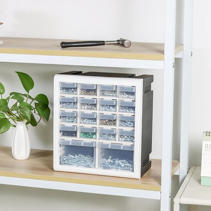 Gonice 18 Drawer Plastic Screw Storage Organizer, Tool Storage Box for Screws, Nuts and Small Parts