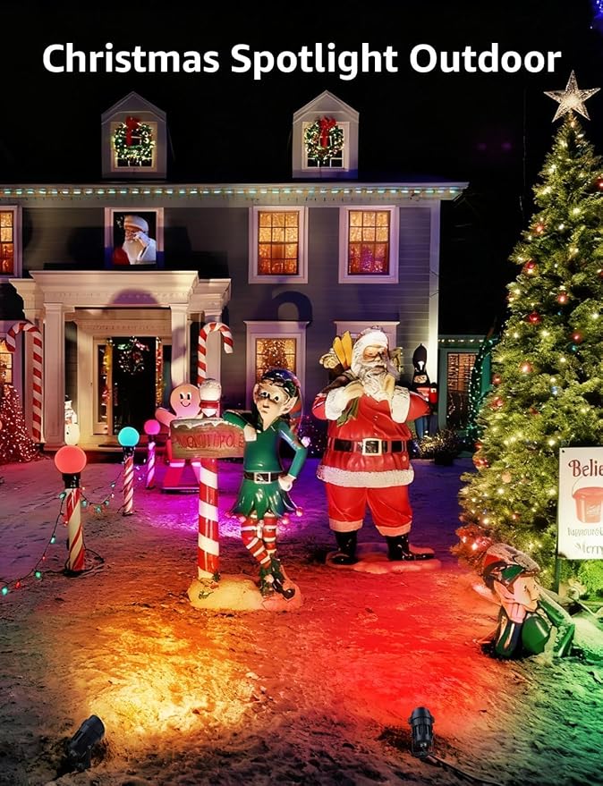 SUNVIE RGB Low Voltage Color Changing Landscape Lights Remote Control Waterproof LED Landscape Lighting for Yard Garden Pathway Holiday Christmas Decorations Outdoor Indoor, 2 Pack with Connector