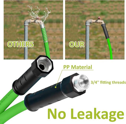 Cupohus 10FT RV Water Hose, 5/8" Extra Thick Wall Drinking Water Safe, Freeze Resistant Hot & Cold Weather, Kink Free Heavy Duty Flexible Hose with Storage Bag for Camper Travel Trailer Boat – Green