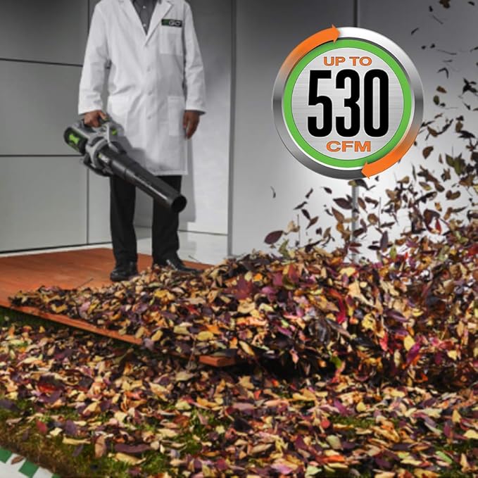 LB5302 3-Speed Turbo 56-Volt 530 CFM Cordless Leaf Blower + Gutter Cleaning Attachment Kit