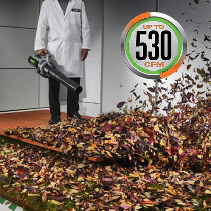 LB5302 3-Speed Turbo 56-Volt 530 CFM Cordless Leaf Blower + Gutter Cleaning Attachment Kit