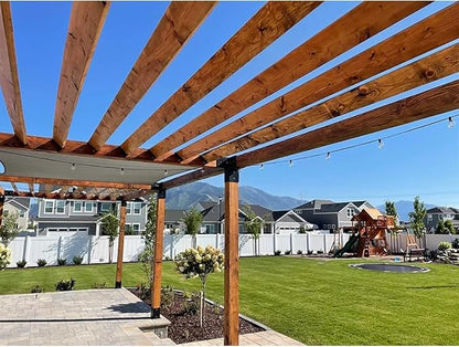 2x4 Joist Hangers, 45 Degree Louver Brackets, Q235 Steel, 16 Pairs | Black Powder-Coated 2 mm Plates for Pergola Shade Louvers, Decks, Floors and Ceiling Joists