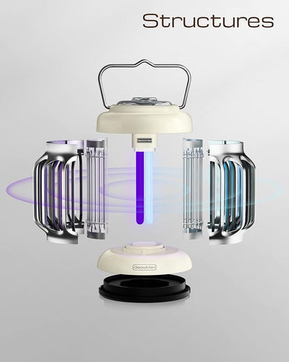 GeckoMan Hybrid Spectrum, Waterproof Switch Bug Zapper Outdoor Bug Zapper Indoor Mosquito Repellent Outdoor Patio Mosquito Zapper Electric Fly Zapper Fruit Fly Trap for Indoors Killer