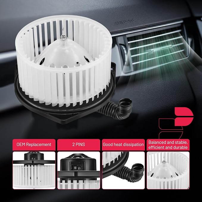 BDFHYK AC Heater Blower Motor Fan 700314 Compatible with Nissan 2012-2021 NV1500 NV2500 NV3500 2017-2021 Titan 2016-2021 Titan XD,HVAC Blower Motor Assembly Replacement for PM4059 272201PA0A