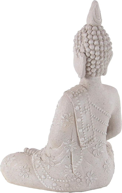 Deco 79 Magnesium Oxide Buddha Decorative Garden Sculpture Indoor Outdoor Garden Statue, Outdoor Sculpture 19" x 13" x 28", Gray