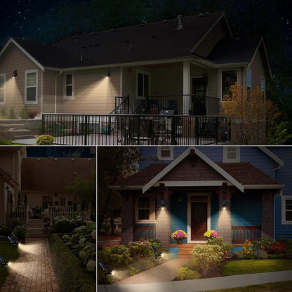 URPOWER Solar Lights Outdoor, 2-in-1 Solar Spot Lights Waterproof with 2 Lighting Modes, Adjustable Solar Powered Spotlights Auto On/Off Landscape Lights for Yard Garden Pathway, 2 Pack (Warm White)
