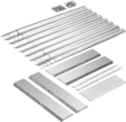 Land Guard 2 Pack 8×4×2ft Galvanized Raised Garden Bed Kit, Galvanized Planter Raised Garden Boxes Outdoor, Large Metal Raised Garden Beds for Vegetables (Silver)