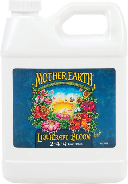 Mother Earth LiquiCraft Bloom 2-4-4 For Flowering Plants And Vegetables Such As Tomatoes, 1-Quart