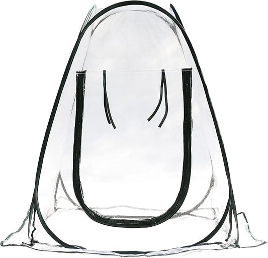 Gardzen 27"x27"x31" Pop up Grow Tent Small Greenhouse, Steel Frame Portable Plant Flowers Mini Green House Zipper Cover for Outdoor & Indoor Use