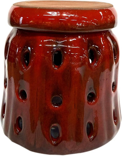 Orchid Pots 4.9Inch Ceramic Orchid Pots with Holes Set of 2 (Red)