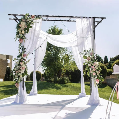 Garden Arch Trellis - 79" L x 86" H Supersize Flattop Garden Arch - Garden Trellis for Lawn, Party, Ceremony Wedding Decoration (Leg spacing 59")