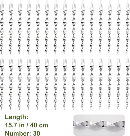 OFFO Large Bird Scarer Rods, 15.7 in (30 PCS) Reflective Bird Device Outdoor Bird Scarer to Keep Pigeon and Woodpecker Away from Garden or Yard, Silver