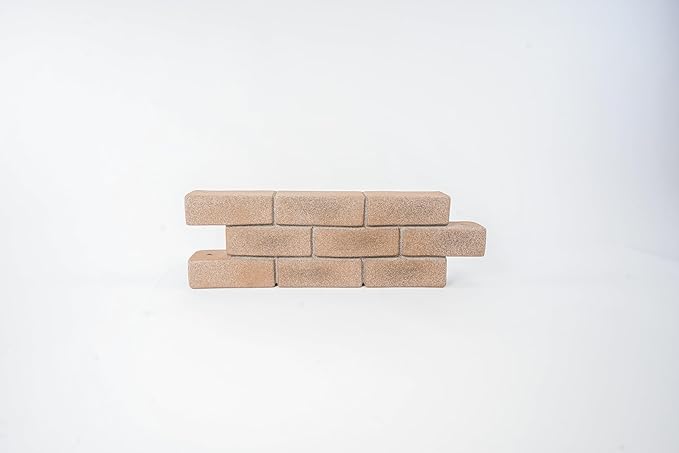 Raised Garden Bed Brick Style Planter Box - Polyurethane 24" x 8" Modular Planter Box Panels Designed for Curves and Straight Edges (4 Panel Pack)