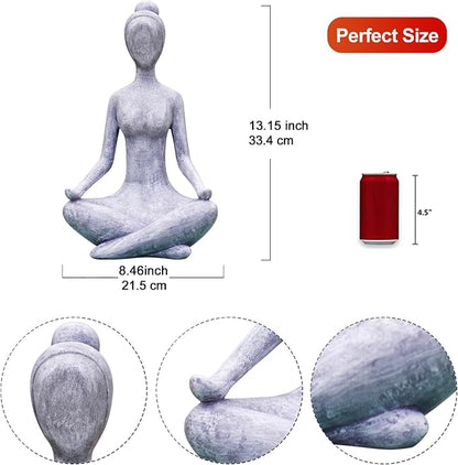 Goodeco Zen Lady Garden Outdoor Statue | 11.4inches resin collectible figurines for home decor accents & shelf decoration, great gift ideas