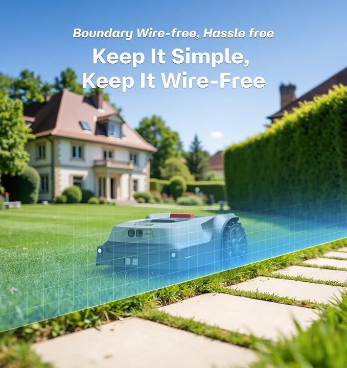 T1200Pro Robot Lawn Mower Wire Free, RTK+Vision Ride-on Edge Mapping Mowing for 0.37 Acre Yard, AI Obstacle Avoidance, APP Multi-Zone Management, Automatic Robotic Lawnmower Handle 24° Slope