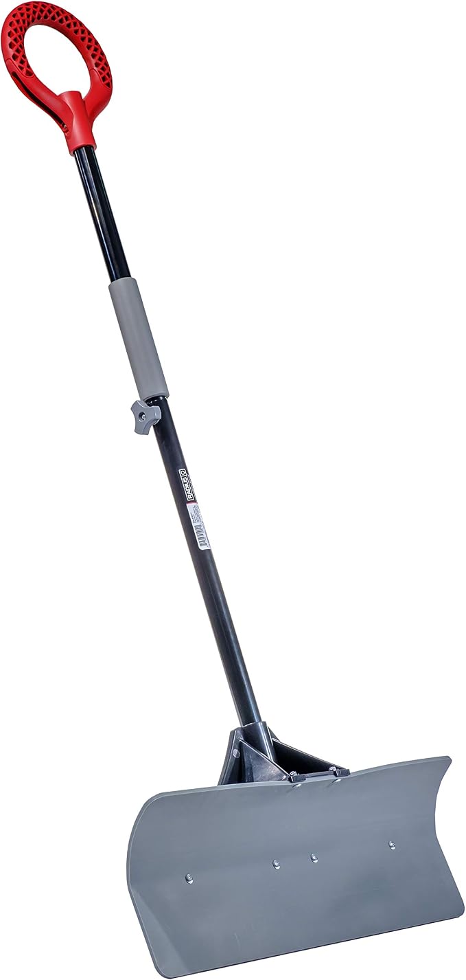 Radius Garden 90311 24-inch Heavy-Duty Snow Push Plow Shovel, Grey
