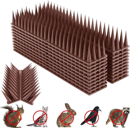 Bird Spikes, 40 Pack Bird Deterrent for Outside, Pigeon Spikes to Keep Raccoon Squirrel Cats Woodpeckers Away, for Fence Garden Roof Yard(37.3Feet)