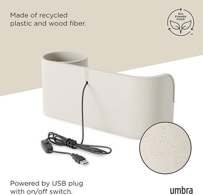 Umbra Stream Water Fountain for Tabletop Desktop - Soothing and Calming Zen for Bedroom or Office, Sand
