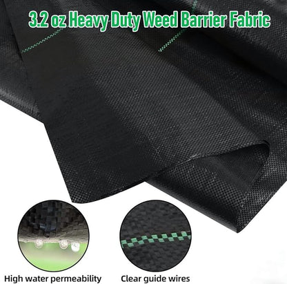 LAVEVE 5FT x 300FT Weed Barrier Landscape Fabric, 3.2oz Premium Heavy Duty Garden Cloth, Ground Cover for Gardening, Farming