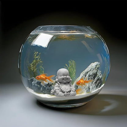 LIYAOLI Aquarium Decor Buddha Statue, Sandstone Sculpture for Fish Tank Decorations and Betta Fish Tank Accessories, Zen Ornament for Good Luck, Home Office Feng Shui Decoration