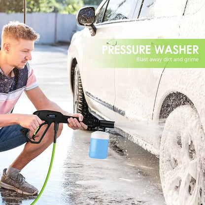 Electric Pressure Washer 5000 PSI,4GPM Power Washer with Foam Cannon,Portable Cleaner with 33ft Hose Reel,4 Nozzle Tips,and Soap Bottle for Cars/Home/Driveways/Patios/Decks/Fences (Green)