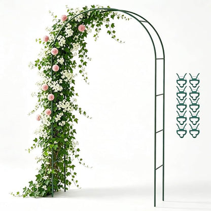 Metal Garden Arch Trellis for Climbing Plants Outdoor, Garden Arbors and Arches, Wedding Arch Frame Archway, Christmas Party Decoration
