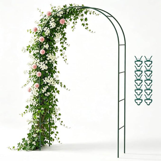 Metal Garden Arch Trellis for Climbing Plants Outdoor, Garden Arbors and Arches, Wedding Arch Frame Archway, Christmas Party Decoration