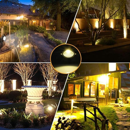 Romwish LED Landscape Spotlight 10W, Outdoor Landscape Lighting 120V Plug-in, 1100LM Waterproof LED Landscape Lights, Landscape Spot Lights for Yard, Garden, Tree, Driveway, 3000K Warm White-4 Pack