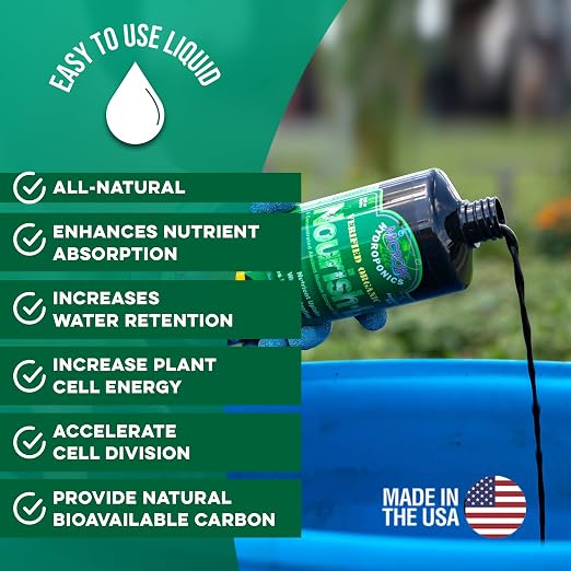 MICROBE LIFE HYDROPONICS Nourish-L Liquid Conditioner, Stimulator to Enhance Plant Nutrient Absorption for Fruits & Vegetables, Use with Any Feeding Systems Including Hydroponics or Soil, 16 Ounces