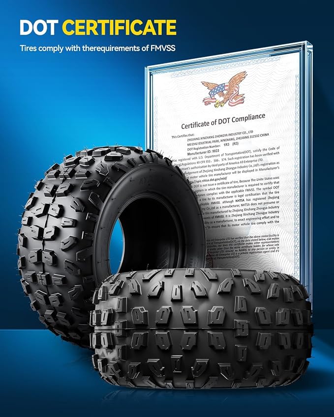 PHILTOP 16x6.5-8 ATV UTV Tires, 4-Ply Super Mud 16x6.5-8 ATV All-Terrain Tires for Riding Mowers, Golf Carts, Off-Road,2 Pcs,Tubeless (Z-102)