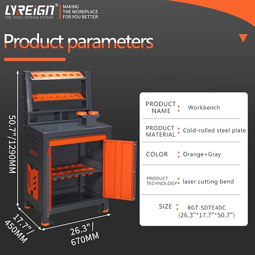 CAT/BT40 Large Capacity CNC Tool Storage Cabinet, CNC Tool Holder Vertical Drawer Cabinet for Warehouse Workshop Factory Garage Machining Centers