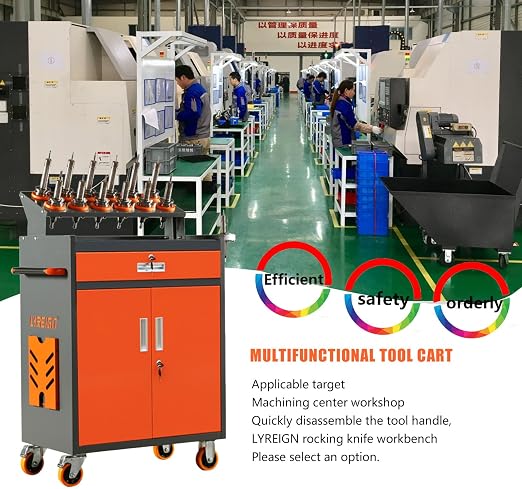 CAT/BT40 Large Capacity CNC Tool Storage Cabinet, CNC Tool Holder Vertical Drawer Cabinet for Warehouse Workshop Factory Garage Machining Centers