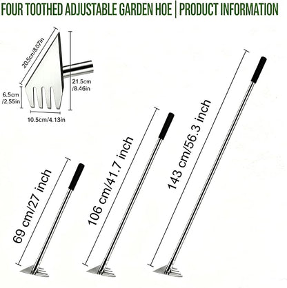 BARAYSTUS Garden Hoe Tool and Weeder, 56 Inch Ergonomic Long Handle Cultivator with Sharp Stainless Steel Blade, Heavy Duty Garden Hand Tiller for Weeding, Digging, Loosening Soil,Removing Moss