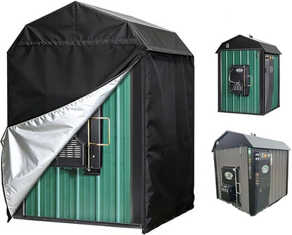600D Thick Large Outdoor dust Cover Suitable for Central boilers, Garden Storage Sheds, Solar Sheds, Tool Storage Sheds, etc(M-53 * 76 * 81(in))
