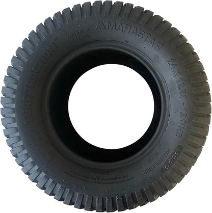 Marastar 24120-TO Turf Traction 24x12.00-12 Tire Only, Replacement Riding Lawn Mower Tire