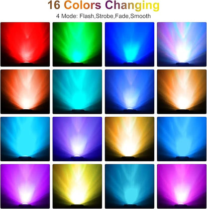 RGB Pond Lights with Timer, LED Underwater Submersible Colorful Landscape Spotlights, 98ft Remote Control IP68 Waterproof Fountain Lights for Fish Aquarium Tank Garden Yard Pool (Set of 4)
