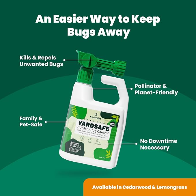 Outdoor YardSafe | Kills & Repels Mosquitoes, Ticks, Fleas, Mites & More with Natural Essential Oils | Family & Pet-Safe | Eco-Friendly | 4 Quarts (128 Oz.)