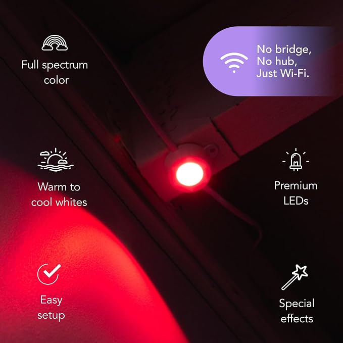 LIFX 50ft Outdoor Permanent Smart Lights, RGBW LED Strip with Supercolor, Wi-Fi Enabled, Cuttable & Extendable, App & Voice Control, Alexa/Google/Apple Compatible, IP67 Weatherproof, LFXSL50-30/LED