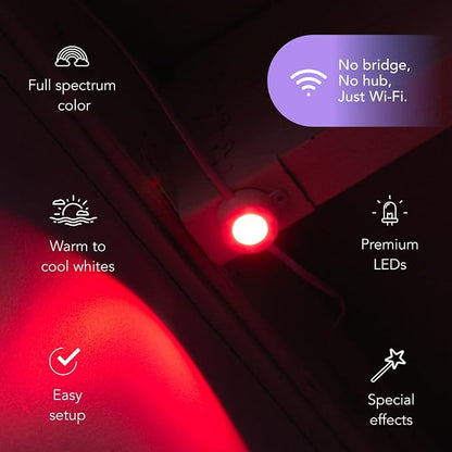 LIFX 50ft Outdoor Permanent Smart Lights, RGBW LED Strip with Supercolor, Wi-Fi Enabled, Cuttable & Extendable, App & Voice Control, Alexa/Google/Apple Compatible, IP67 Weatherproof, LFXSL50-30/LED
