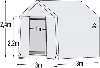 ShelterLogic 10' x 10' GrowIT Greenhouse-in-a-Box Easy Flow Peak Roof Style Easy Access Outdoor Grow House with Translucent Waterproof Cover