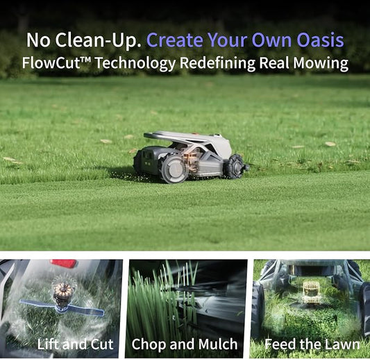 AIRSEEKER TRON SE Robot Lawn Mowe,r Wire-Free,Lawn Mower Reception 0.45 Acre,Antenna-Free NetRTK+AI Vision,65% Slope 140° Obstacle Detection,80 Multi-Zone Management, IPX6 Waterproof,10Ah