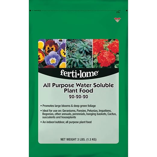 Fertilome (11722) All Purpose Water Soluble Plant Food 20-20-20 (3 lb.)