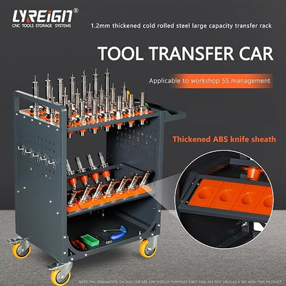 CAT/BT40 Large Capacity CNC Tool Storage Cabinet, CNC Tool Holder Vertical Drawer Cabinet for Warehouse Workshop Factory Garage Machining Centers