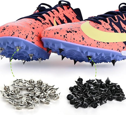 1/4 Inch Track Spikes, 100 Pieces Steel Track Shoe Spikes Replacements and Spike Wrench for Sports Running Track Shoes
