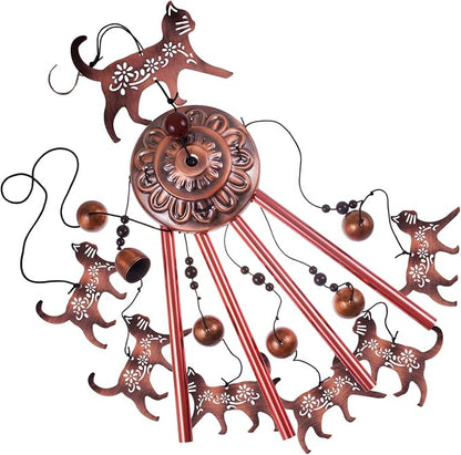 Outdoor Cat Wind Chimes, Gifts for Mom & Grandma & Woman & Family & Neighbor, Cats Decoration for Home,Garden,Balconies,Room,Patio,Indoor, Mobile Wind Catcher, Memorial Windchime, Blessing Wind Bells