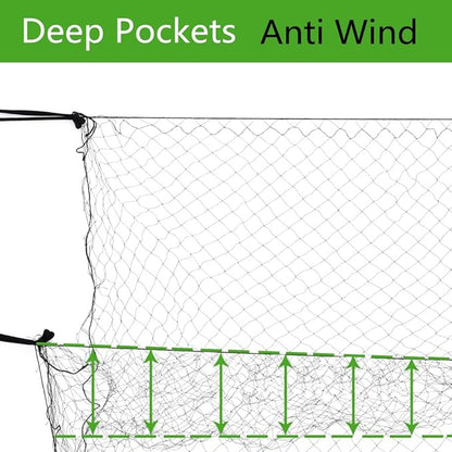 Mist Net Deep Pockets Nylon 110/2D 15mm Mesh Size Bird Netting,Invisible Net,Anti Wind System,Airport Bird Prevention (10x10 ft)